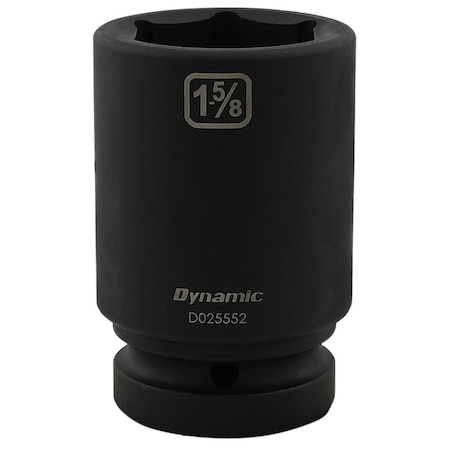 Dynamic 1" Drive Deep Socket, Black Phosphate, Tools 1-5/8" X 1" Drive, 6 Point Deep Length D025552